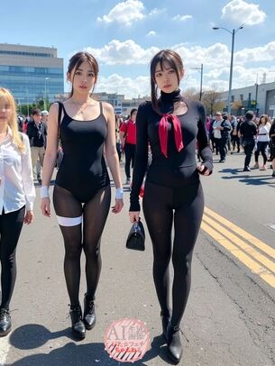 【謎コス】架空のコスプレイヤーさんの画像を生成しようとしたら謎のコスプレ画像が生成された三次風画像 黒タイツ編 part3【AI画像】