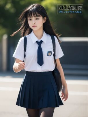 【JK】街行く女子校生をこっそり撮影した三次盗撮風画像 part1【AI画像】