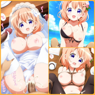 【画像】「ご注文はうさぎですか？」エロ巨乳ここあ水着とウェディングＨでおちんちんぴょんぴょんしまくり