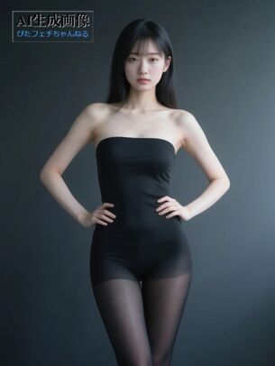 【黒スト】黒タイツや黒パンストを履いた女の子の三次風画像 part6【AI画像】