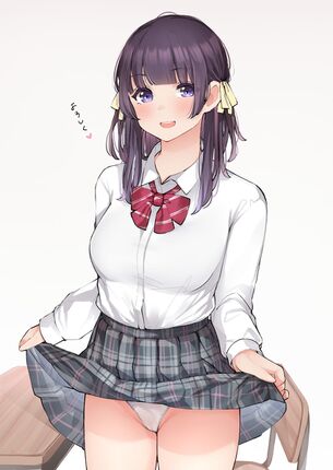 【二次元】服をたくし上げている美少女達のエロ画像 Part.19 50枚