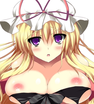 【東方Project】八雲紫がエロ同人みたいにイキ顔を見せる画像