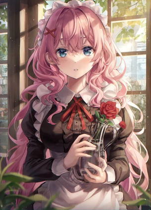 メイドの二次元エロ画像。