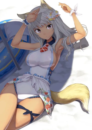 日焼け・褐色の二次元エロ画像。