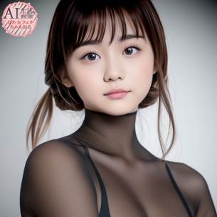 【黒ぴち】透け感がえっちなシースルートップス女子の三次風画像【AI写真】