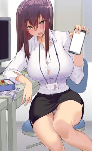 【福利厚生】オフィス内でパンチラしてる女性社員の二次エロ画像