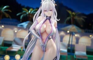 『アズールレーン』キアサージの水着のチャック下ろして全部丸見えのドスケベフィギュア！