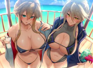 【画像】水着姿の二次元女の子、スタイル抜群でシコらせきてる