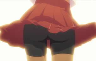 アニメ『幼馴染とはラブコメにならない』11話でエロいおっぱい押し付けやスパッツ丸見え！