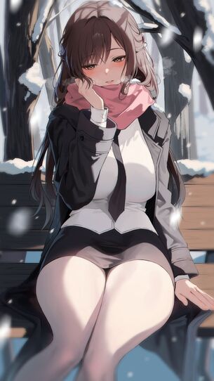 モコモコカワイイ。防寒・冬着の女の子画像❄