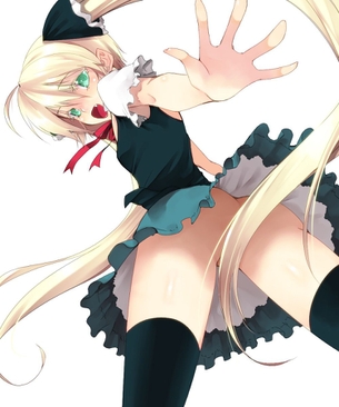 【二次】はいてないけど見えてない女の子の画像ください！！