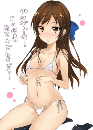 【二次】ワンピースタイプよりもむしろ貧乳がよく映える“マイクロビキニ”のエロ画像まとめ