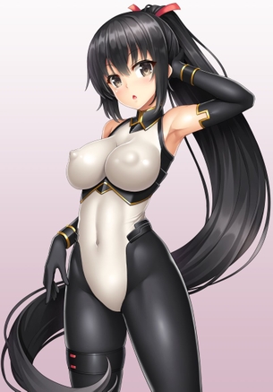 【2次】ボディスーツを着てる女の子のエロ画像