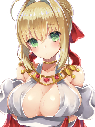 おっぱいの谷間がえちえちすぎて歩く猥褻物になっちゃってる淫乱おっぱい娘の二次エロ画像