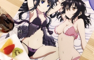 『ストライク・ザ・ブラッド』雪菜と那月のエロい下着姿になってるエロイラストのデスクマット！