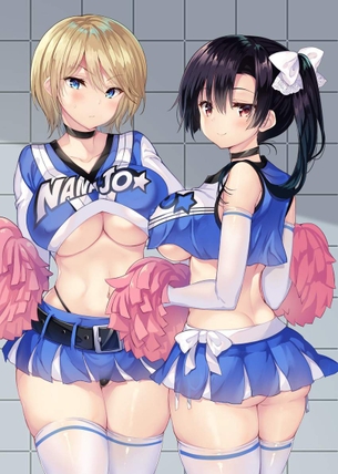 【あざとい】下乳見えてる服着た女子達の二次エロ画像