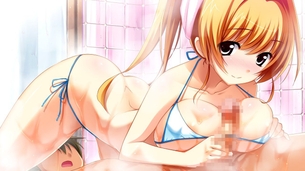 【2次】お風呂でエッチな事してる女の子のエロ画像