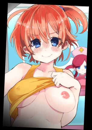 【2次】上着をたくし上げて、乳やブラが丸見えな女の子のエロ画像その9