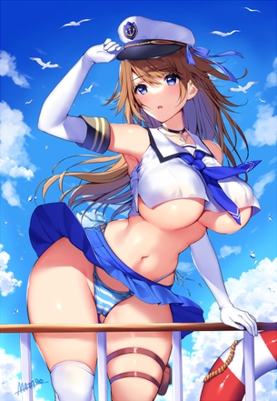 おっぱいの下半分が見える下乳ファッションの女の子の二次画像 Part2