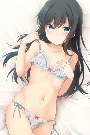 【二次】巨乳の女の子に言わせると可愛いデザインのブラジャーが多くて羨ましいと言われる“貧乳ブラ”のエロ画像