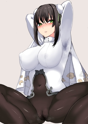 パンツ越しにマンスジが思いっきり見えてしまってるえっちすぎる二次元エロ画像