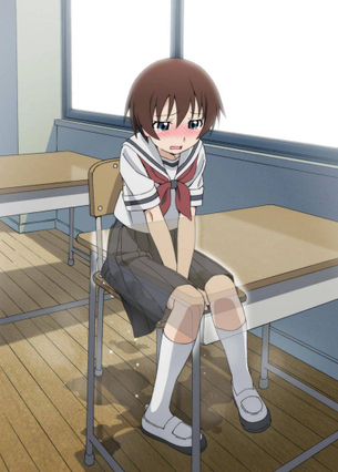 【二次】同性なら嫌悪の対象でしか無くても美少女なら多くの男は勃起してしまう“お漏らし美少女”のエロ画像