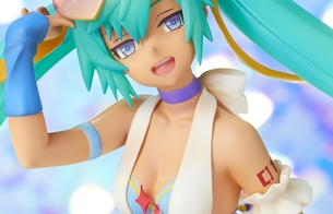 『初音ミク』エロい日焼けしててジト目でめっちゃえっちな水着衣装のエロフィギュア！