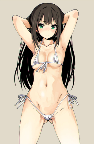 やっぱり黒髪少女のエロ画像が一番リアリティがあって興奮するよね？っていう二次元エロ画像