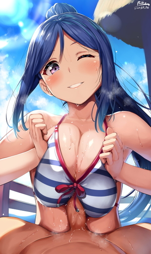 【二次】活発な感じがエロいポニテ少女のエロ画像