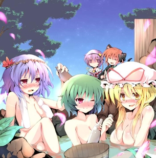 【湯治】東方キャラが温泉で英気を養う二次エロ画像