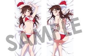 『彼女、お借りします』女の子がエロサンタ水着の格好をしてるエロ抱きまくらとエロケーキ！