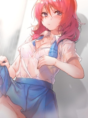 【2次】赤髪の可愛い女の子のエロ画像その5