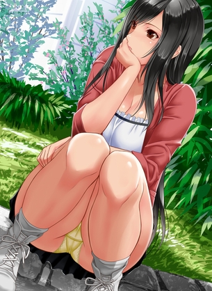 しゃがみパンチラしてる女の子の画像 その7
