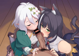 【二次エロ】おチンポが蕩けてしまうくらい気持ちいいフェラチオ画像