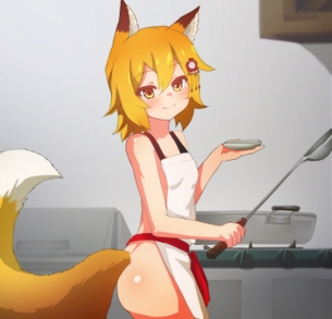 【2次】裸エプロンの女の子のエロ画像その4