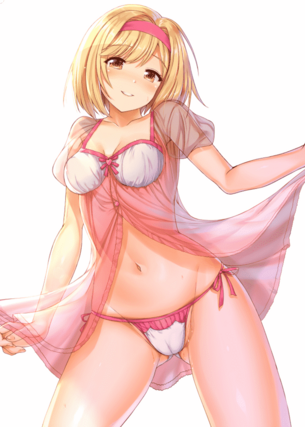 【二次】エッチの時彼女がコレ穿いてくれてるとヤル気が5割増しになる“紐パン女子”のエロ画像