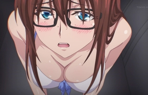 アニメ『じみへんっ!!』3話でエロい水着回で女の子と車内でえっちしちゃうシーン！