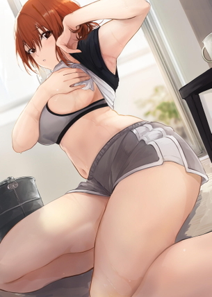 スポーツブラ着用女子の無防備な健康エロス(*´Д'*)ハァハァ ⑩