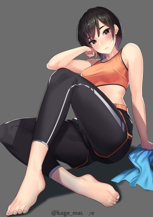 【2次】スポーツブラを着用した女の子のエロ画像その3
