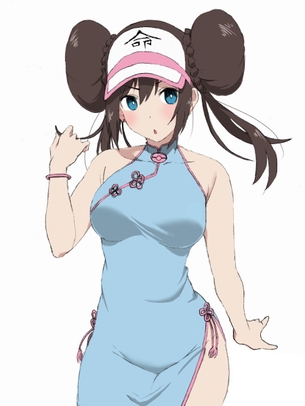 【2次】 スリット入りの服を着た女の子のエロ画像その4