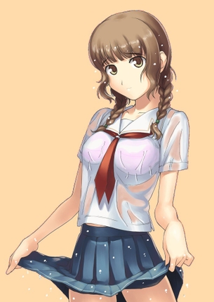 【二次】昭和の女学生を思い出す“三編みおさげ少女”のちょっとノスタルジックなエロ画像