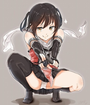 パンチラしている女の子の二次エロ画像 01