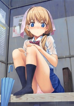 パンチラしている女の子の二次エロ画像 06