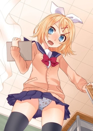 パンチラしている女の子の二次エロ画像 02