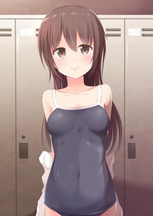 スク水を着てる女の子のHな二次エロ画像 その1