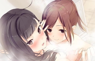 『じんるいのみなさまへ』女の子同士でシャワーを浴びてエロいことをしてるイベントCG！