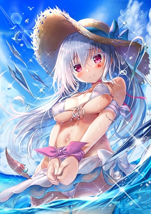 【二次・ZIP】可愛さアップのスカート付きビキニ着てる美少女水着画像