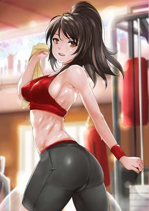 【2次】 スパッツ が下半身にピッチリと密着しちゃってる女の子の二次エロ画像 その16【スパッツ】