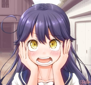 【ホームアローン！？】ほっぺに両手を当てて照れる女子達の二次画像