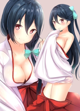 巫女の萌えイラスト